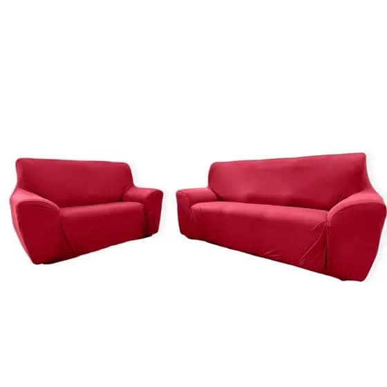 Kit Capa De Sofa Lisa Coladinha 2 E 3 Lugares em Malha Gel Envio Rapido