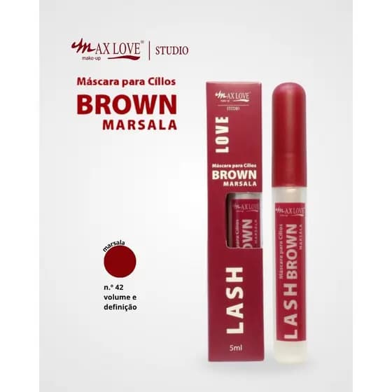 MÁSCARA PARA CÍLIOS BROWN MARSALA COR N°42 - MAX LOVE