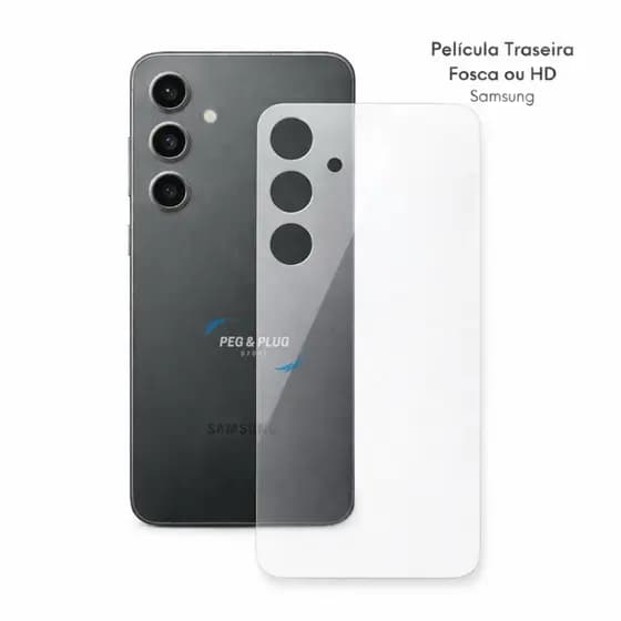 Película de Gel Traseira p/ samsung Transparente ou Fosco s22/s23/s24 ultra Fe Plus e Outros
