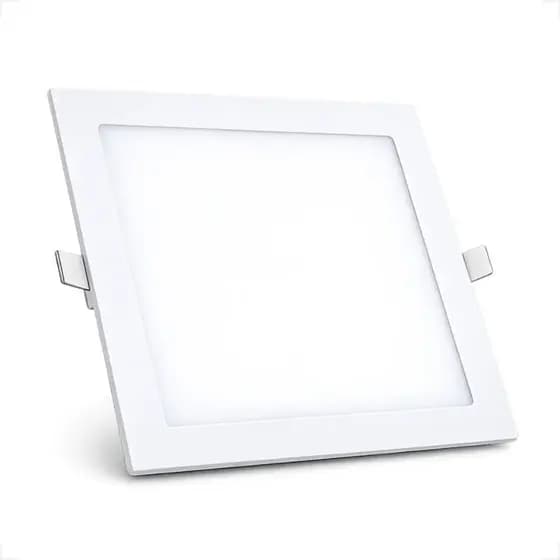 Kit 2 Plafon Embutir Quadrado Led 18w Painel Bivolt 22x22