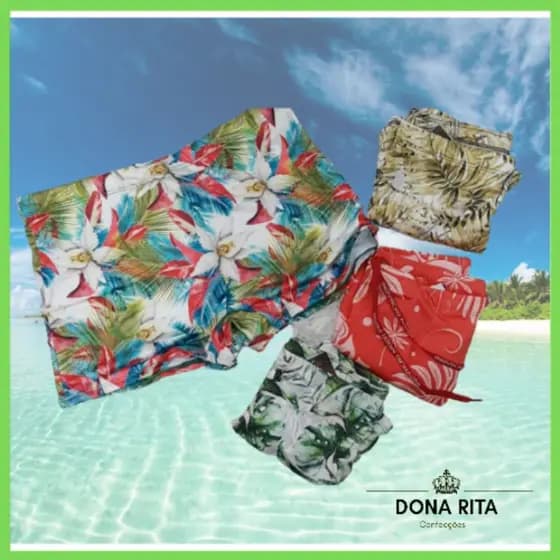 Sunga Boxer ADULTO masculina com estampas, praia , piscina