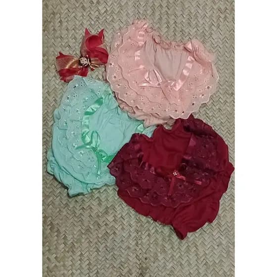 Kits com 3 , 6 ou 12 Calcinhas Bunda Rica, bebê, menina de 0 a 2 anos.