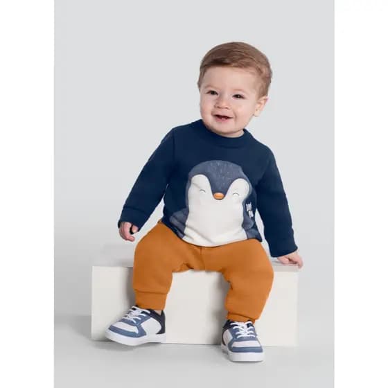 Conjunto Moletom MENINO BRANDILI, Bebê, 0 a 3 anos, criança, 100% algodão, infantil