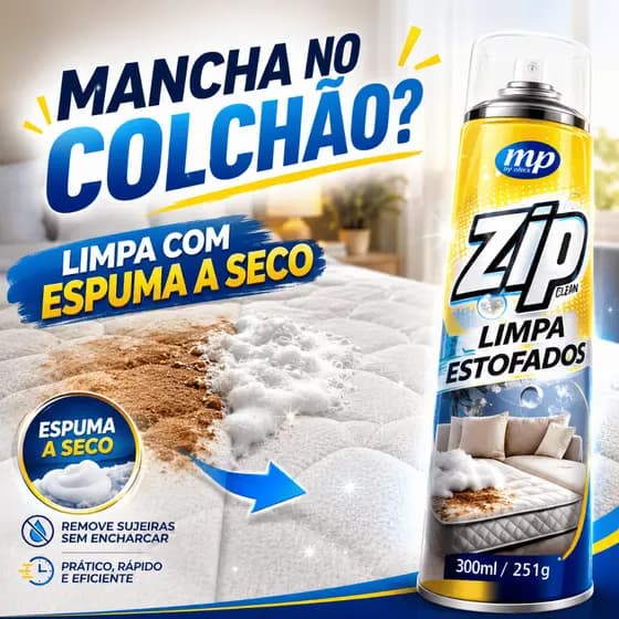 Espuma Spray Zip Clean My Place Limpa Estofados Sofa Tapete Colchao Carpete 300ml
