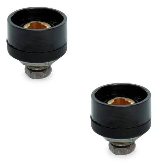 Kit 2 Peças Conector Engate Rápido Fêmea 9mm Para Máquina Inversora Solda