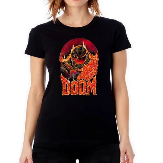 Camiseta Doom Mod 4 Babylook Camisa Feminina