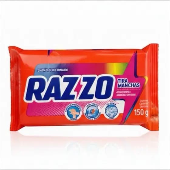 SABÃO EM BARRA TIRA MANCHAS RAZZO 150g
