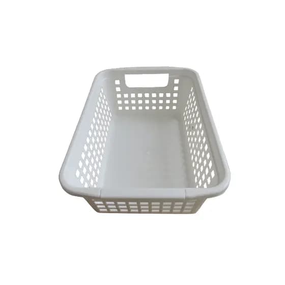 Kit 3 Cestos Organizadores Retangulares Versátil 29cm X 19 cm X 10,5 cm Branco Nitron
