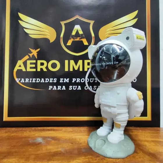 Projetor Luz Led Astronauta Galáxia Estrelas Iluminação Noturna Luminária Lâmpada Divertida Controle USB - BLUETOOTH