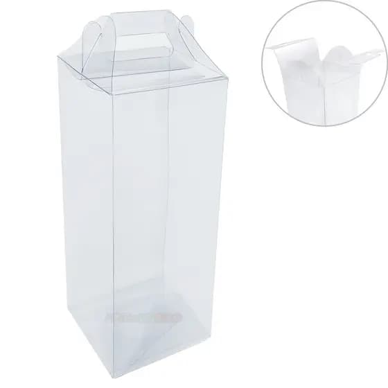20 Caixas Tipo Maleta De Acetato transparente 8x8x21 cm Para Presentes e produtos