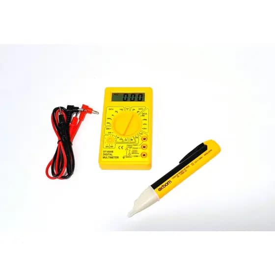 MULTÍMETRO DIGITAL DT-830B COM CABO PONTA DE TESTE + CANETA TESTE CORRENTE ELÉTRICA