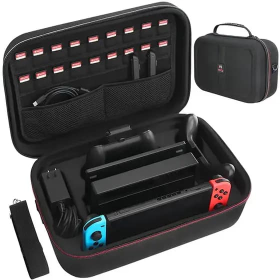 Capa tipo Mala p/ Nintendo Switch Completo para todos os Acessórios Proteção Total