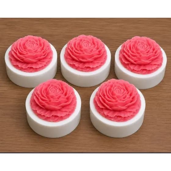 5 moldes. 128- Moldes de silicone para sabonete, velas artesanais- ROSA G2