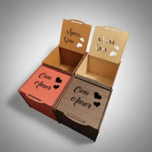 Guarde Carinho Em Cada Caneca - Caixinhas Mdf Decoradas Variado
