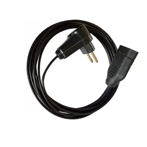 Extensão Elétrica 3 Metros 10a Cabo Pp 2x1,0 Reforçada Cor Preto 127v/220v