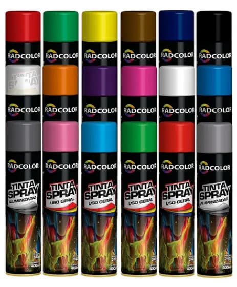 Tinta Spray Uso Geral Radcolor - Metais, Madeira, Artesanato, plastico, etc Compeão