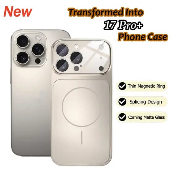 Transformado em 17 casos de telefone pro+ para Iphone 13 14 15 pro max 16 17air Large Window Matte Magsafe Capa