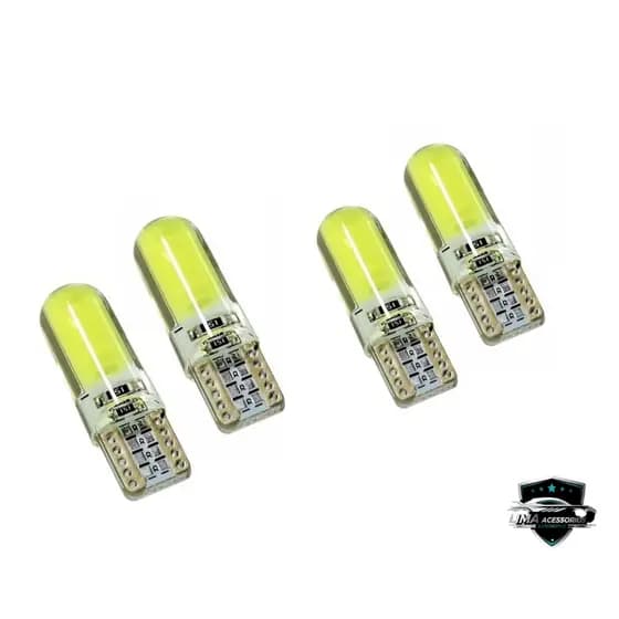 4 Unidades LED Forte silicone T10 8500K Qualidade Top