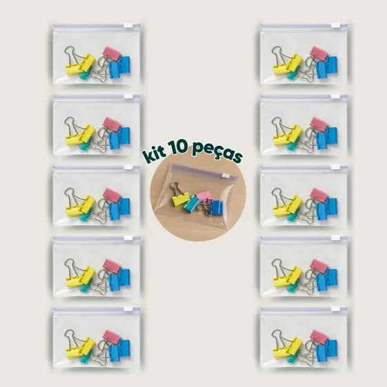 Kit 10 Pasta Zip Zap Organizadora Multiuso Estojo Pp 11x8