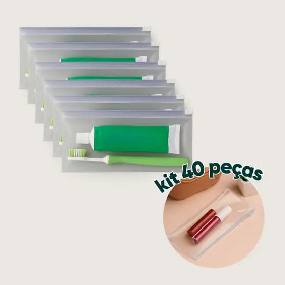 Kit 40 Pasta Zip Zap Organizadora Multiuso Estojo P 23x9