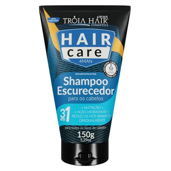 Shampoo Escurecedor 3 Em 1 Para Grisalhos Unissex - 150ml Troia Hair