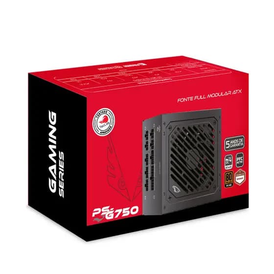 FONTE PARA PC ATX 750W PSG750 80 PLUS BRONZE C3TECH TECLAB CYBERNETICS