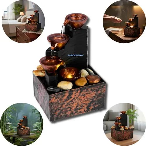 Fonte De Água Decorativa Relaxante Harmonia Para Ambientes