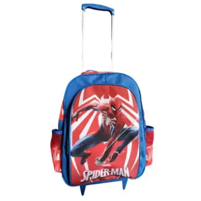 MOCHILA DE RODINHAS MOCHILETE HOMEM ARANHA SPIDER MAN MENINOS INFANTIL ESCOLAR