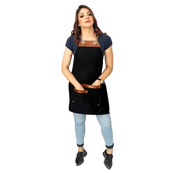 Avental feminino para cozinha cafeteria barman barista atendimento onza plus