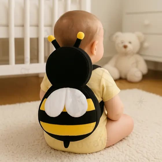 Mochila Almofada Protetora de Cabeça e Costas para Bebê