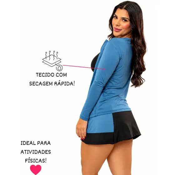 Jaqueta Fitness Feminina Poliamida Manga Longa com Zíper Cintura Modelada Academia Treino - Timtim Fitness
