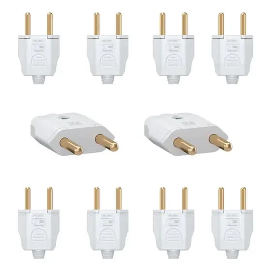 Kit Com 10 Peças Plug Weg Macho Slim 2p 10a