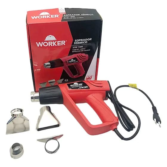 Soprador Térmico 1500w Worker 220v Portátil Profissional 2 Estágios 220v