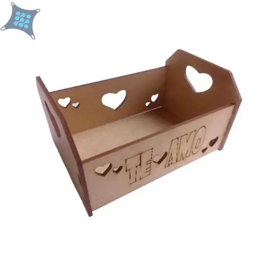 Kit 20 Caixinhas cesto mini caixote feira MDF, artesanato 15*10*06 cm - Namorados, morango do amor, Outros.