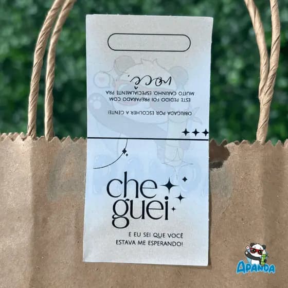Lacre para Sacola 4x8cm - “Cheguei! E eu sei que você estava me esperando!”