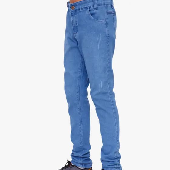 Calça Jeans Masculina Infantil Menino Juvenil Regulador Cintura Estilo Escola Passeio Criança 10-16