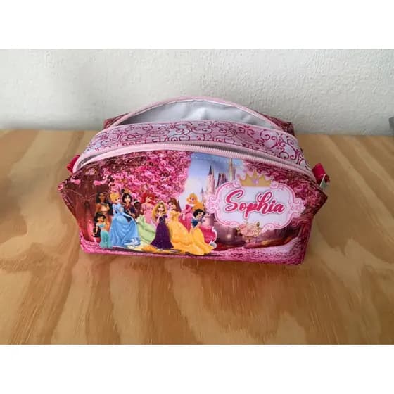 Estojo Escolar Duplo Personalizado Princesas