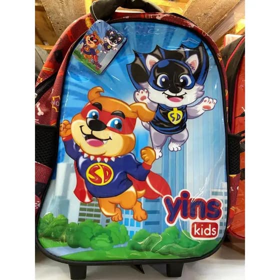 MOCHILA INFANTIL 16'' C/RODINHA CAES HEROIS SORT YINS