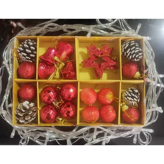 BELA FLOR KIT MIX NATALINO ENFEITE NATAL 23 PEÇAS