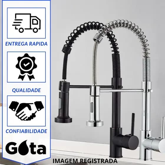Torneira Cozinha Gourmet Inox Luxo AGUA FRIA