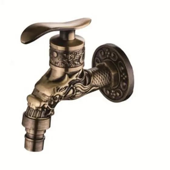 Torneira De Água De Bronze Antiga Para Pendurar Na Parede P/Vintage Jardim Tanque Cozinha