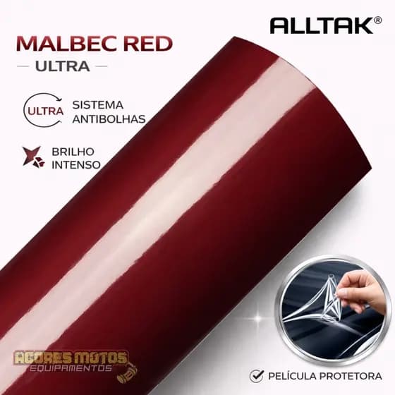 Adesivo Envelopamento Automotivo Ultra Malbec Red Vermelho