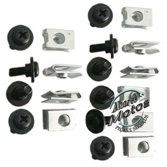 Kit 20 Pçs Presilhas Parafusos Carenagem . Titan 125 150 160 Fan 125 150 160 Biz 100 110 125