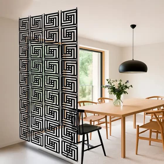 Kit 36 placas decorativas MDF premium cor preto divisória de ambiente sala, cozinha, escritório