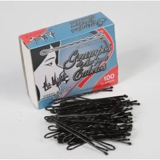 Grampos Para Cabelos N*05 Preto 100 Unidades La Lupe