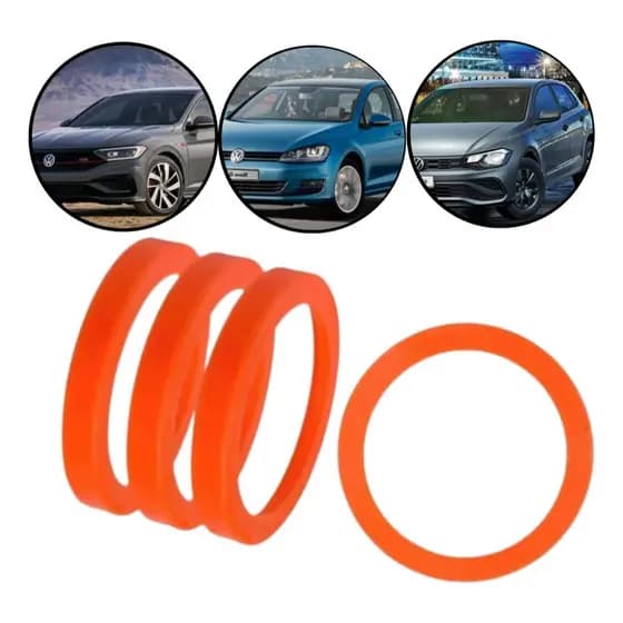 KIT 20/24/28/32/36/40 Anel Centralizador Para Roda Liga Leve Vw Todas Laranja LP