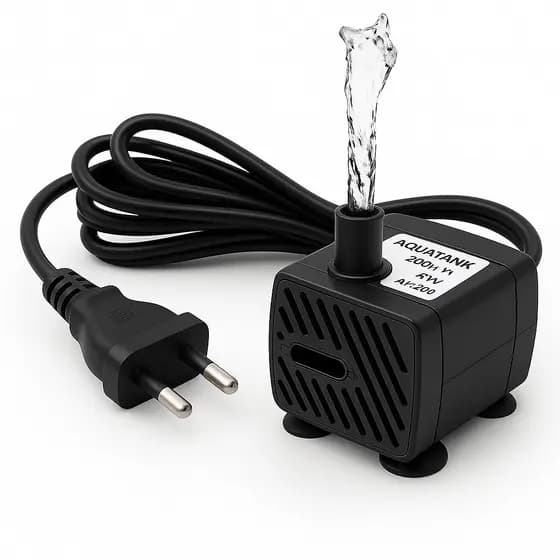 Bomba Submersa 200l/h Bombinha Motor Para Aquário Fonte Circulação Água Bebedouro Pet 110v e 220v