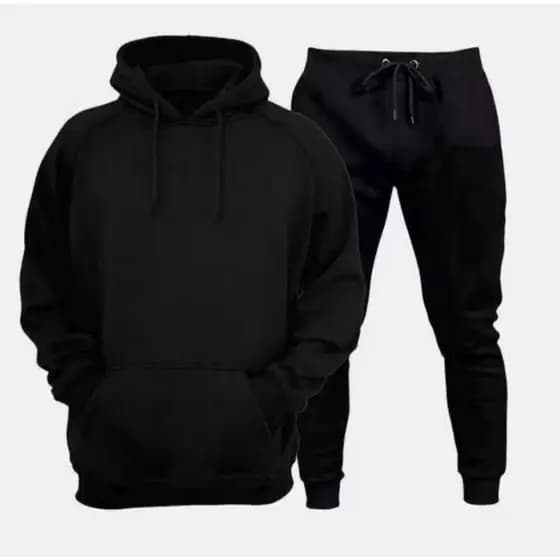 Conjunto Moletom Canguru Calça e Blusa com Capuz Flanelado Inverno