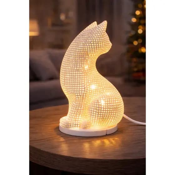 Luminária Gato 3D LED Decorativa – Presente Perfeito Para Quem Ama Gatos
