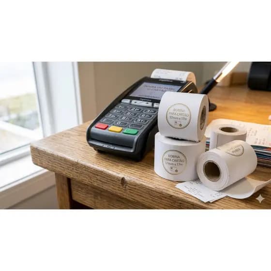 Kit Rolo Papel 57mm Impressora Térmica Portátil